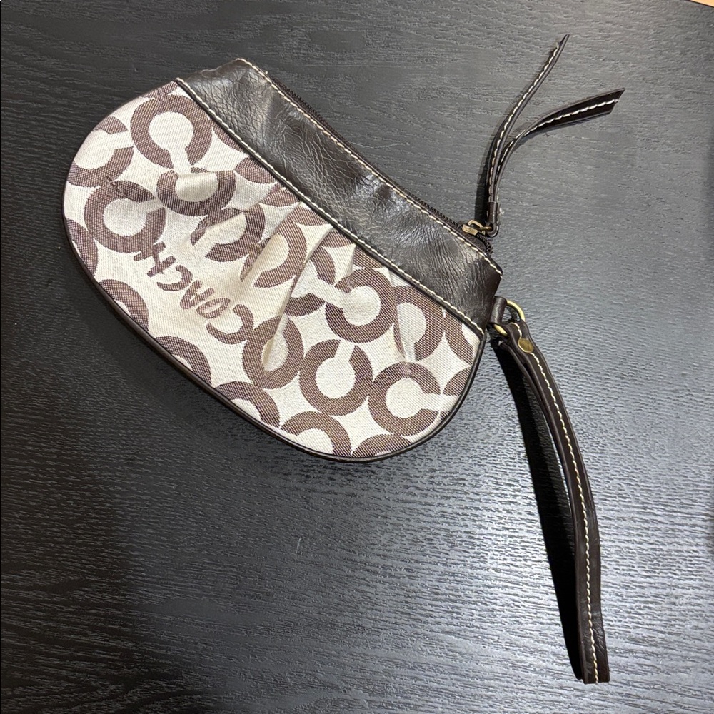Coach Signature Print Wristlet/Pouch - Picture 5 of 5
